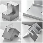 L-Shaped Tissue Box Holder for Corner Placement
