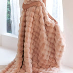 Luxury Faux Fur Throw Blanket for Bed and Sofa