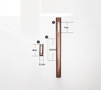 Solid Wood Wall Vase for Flowers with Beech and Walnut Finish