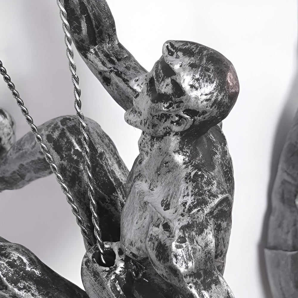 Climbing Man Metal Wall Art Set of 3 with Rope Design