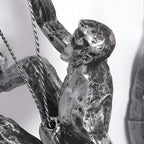 Climbing Man Metal Wall Art Set of 3 with Rope Design