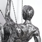 Climbing Man Metal Wall Art Set of 3 with Rope Design