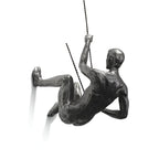 Climbing Man Metal Wall Art Set of 3 with Rope Design