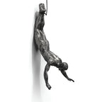 Climbing Man Metal Wall Art Set of 3 with Rope Design