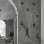 Climbing Man Metal Wall Art Set of 3 with Rope Design