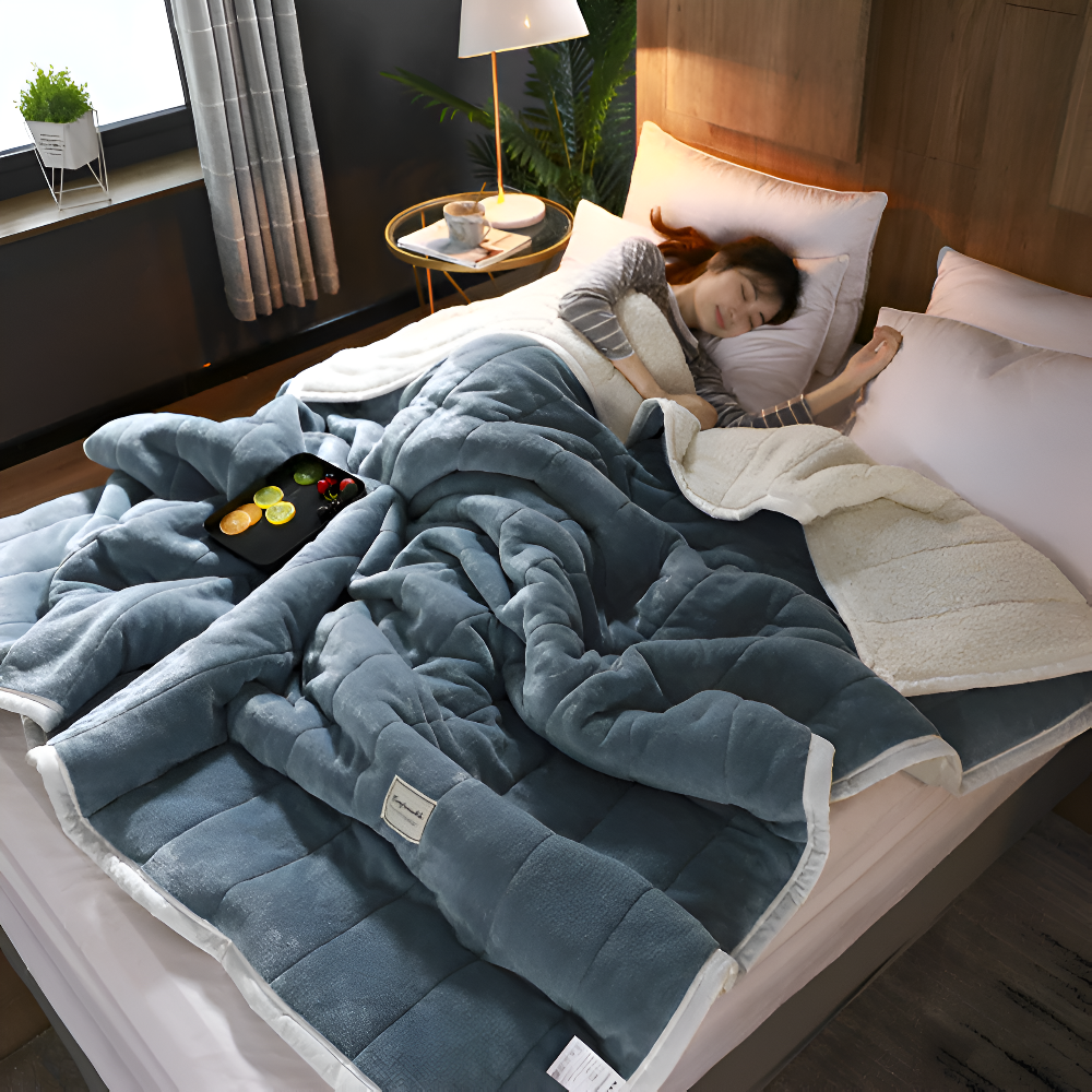 Luxury Sherpa Fleece Blanket for Bed and Sofa
