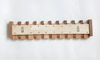 Wooden Piano Key Wall Hook Rack with Foldable Hooks