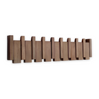 Wooden Piano Key Wall Hook Rack with Foldable Hooks