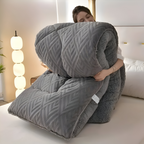 Reversible Plush Fleece Duvet Blanket for All Seasons