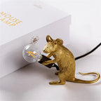 Decorative Mouse LED Table Lamp Set Holding Light Bulb for Home